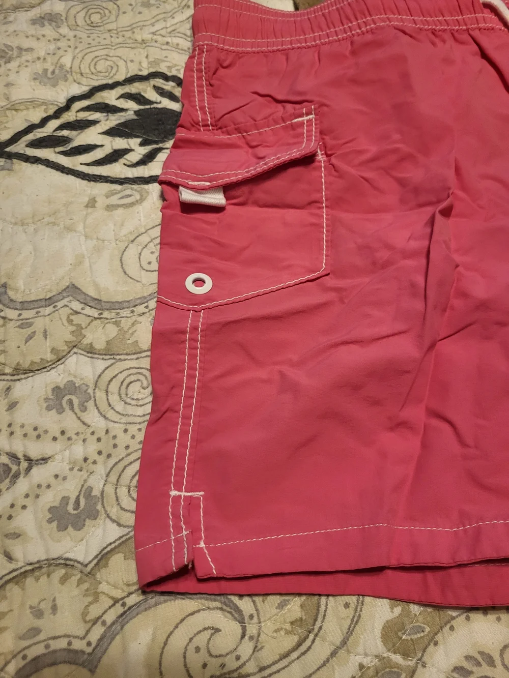 NWOT Hollister Pink Men's Swim Shorts with Drawstring